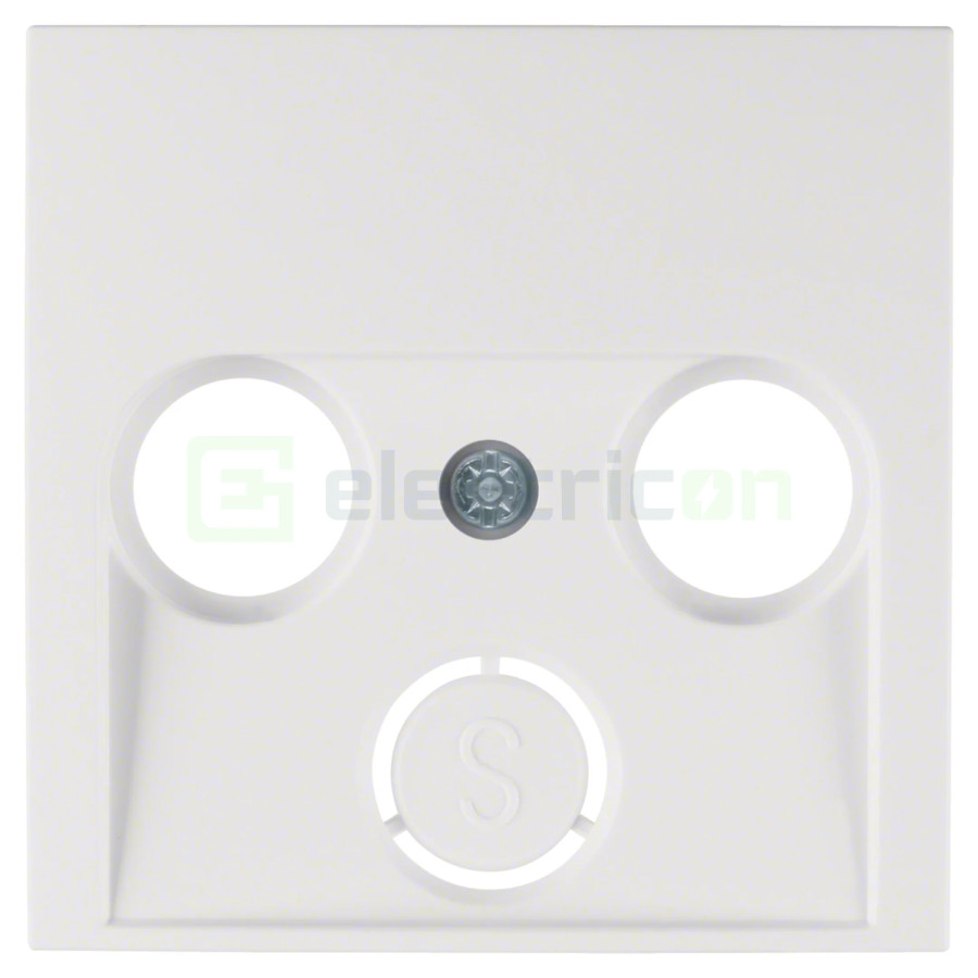 Ramă - 1 modul - decupaj 2/3 găuri Radio/TV - alb lucios - Berker S.1 - 12038989