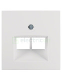 Ramă - 1 modul - priză rețea 2 canale - alb lucios - Berker S.1 - 14098989