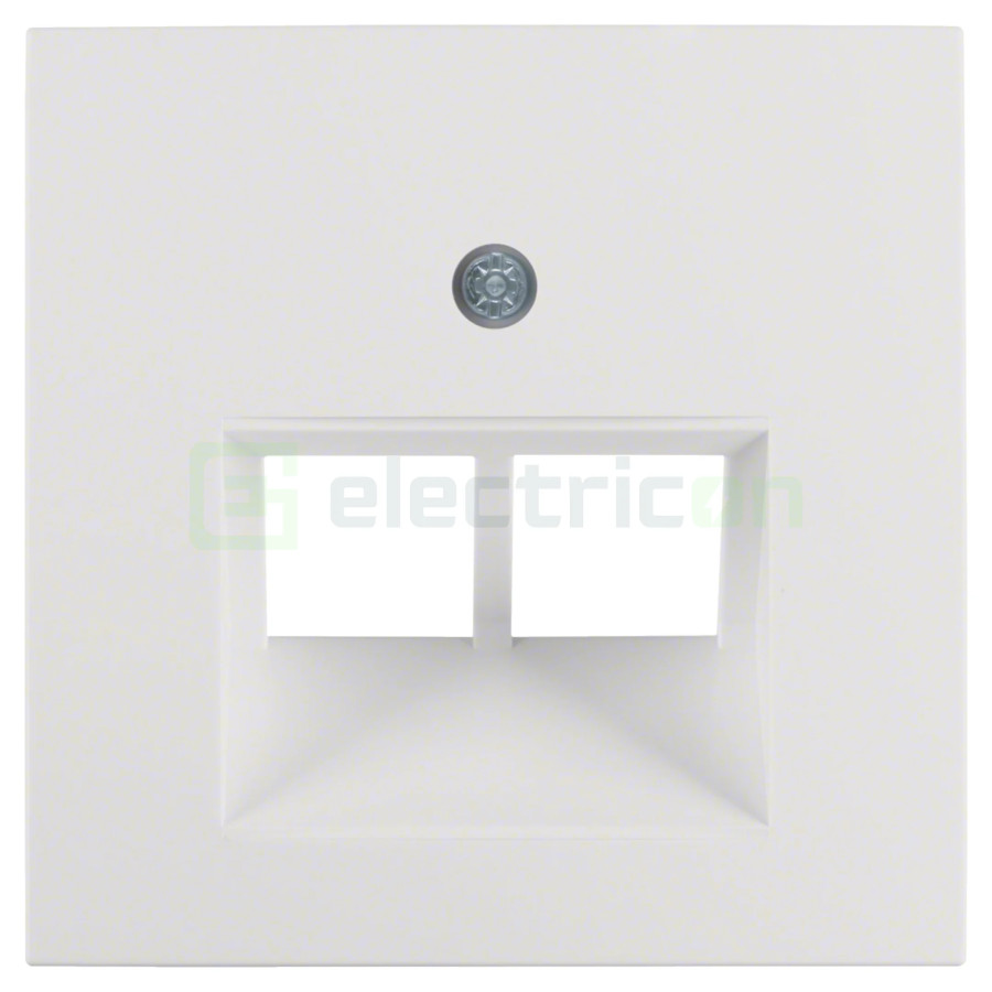 Ramă - 1 modul - priză rețea 2 canale - alb lucios - Berker S.1 - 14098989