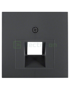 Ramă - 1 modul - priză rețea 2 canale - antracit mat - Berker S.1 - 14071606