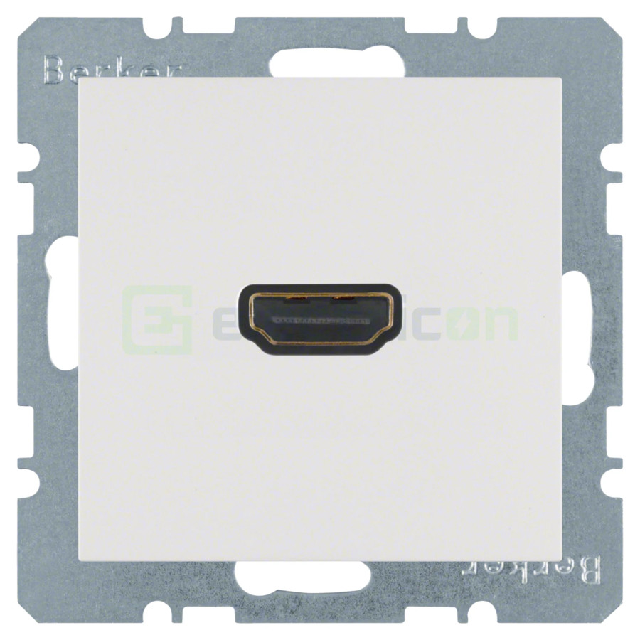 Priză - HDMI - v1.3 DeepColor - Berker S.1 - alb lucios - 3315428989