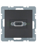Priză - VGA - mufă D 15 pini - Berker S.1 - antracit mat - 3315401606