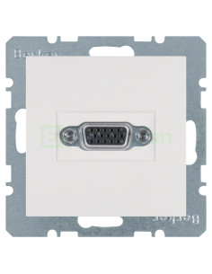 Priză - VGA - mufă D 15 pini - Berker S.1 - alb mat - 3315401909