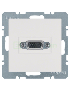 Priză - VGA - mufă D 15 pini - Berker S.1 - alb lucios - 3315408989