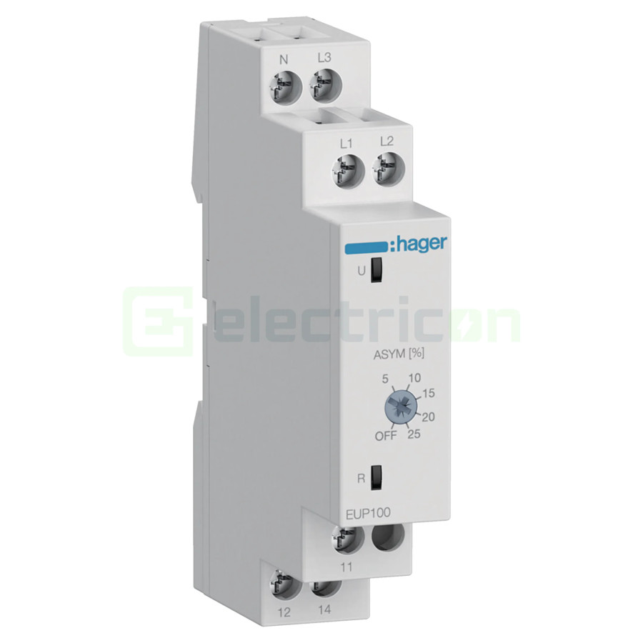 Releu control monitorizare tensiune Hager EUP100 (3P+N