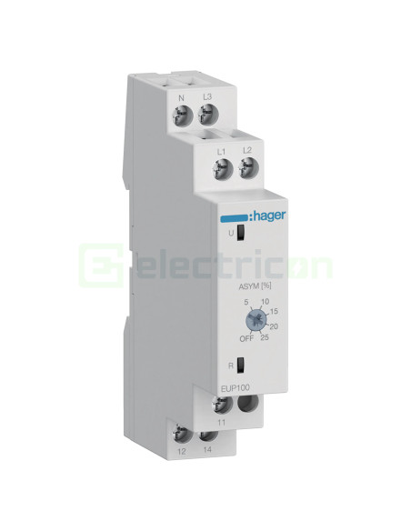 Releu control monitorizare tensiune Hager EUP100 (3P+N