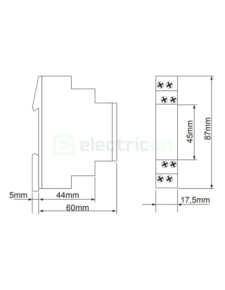 Releu control monitorizare tensiune Hager EUP100 (3P+N, 1 contact)