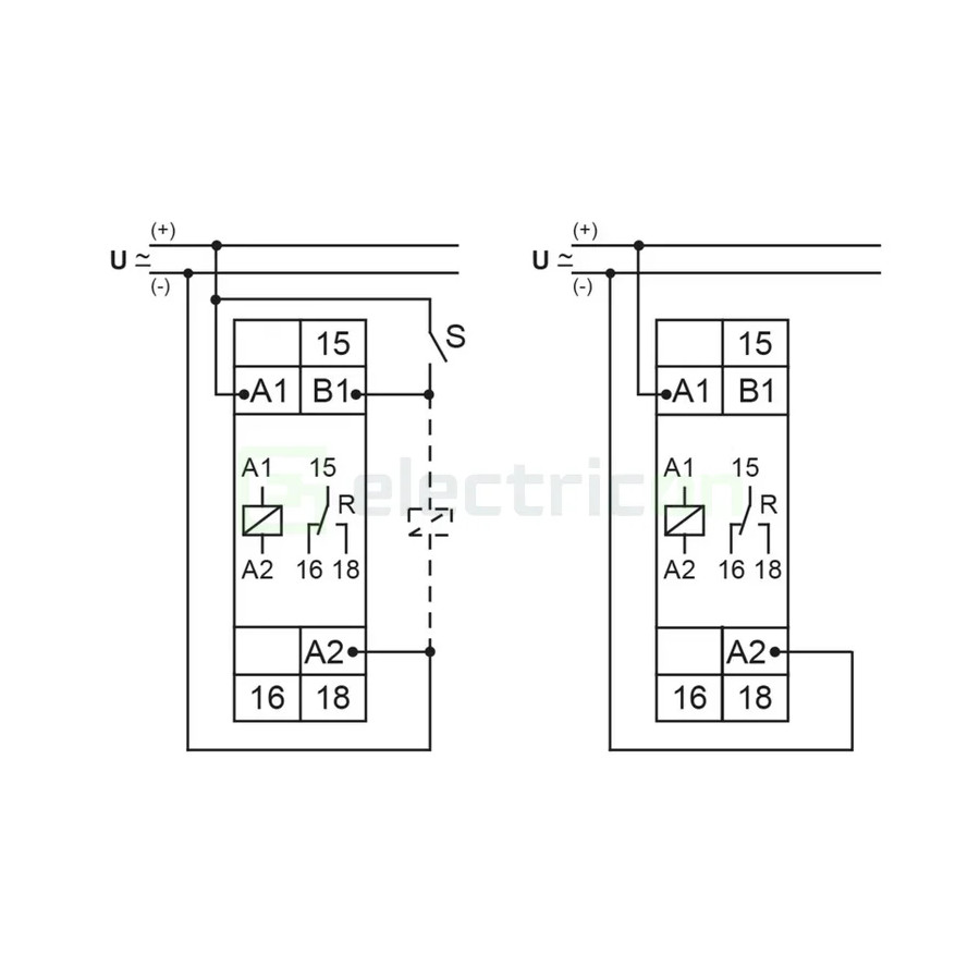 Releu de timp multifuncțional Hager EZM100 (12-240VAC/DC, 1 contact)