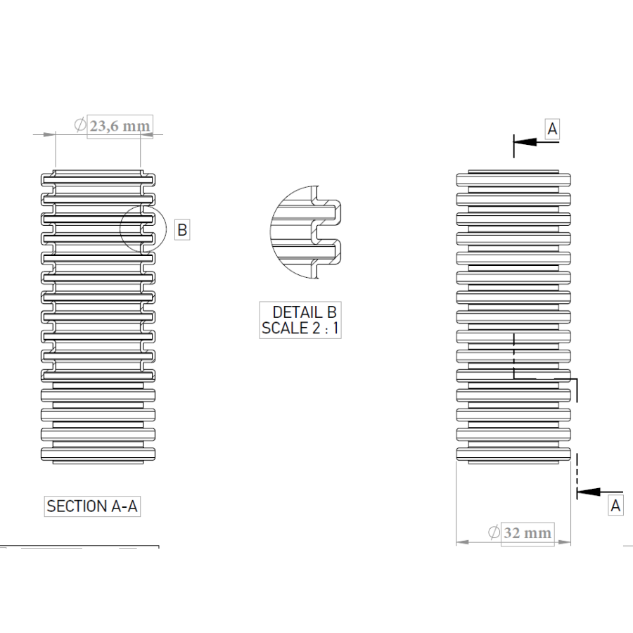 Copex tub flexibil Kouvidis Conflex ISR 32mm 1250N UV rezistent 20m 2041032