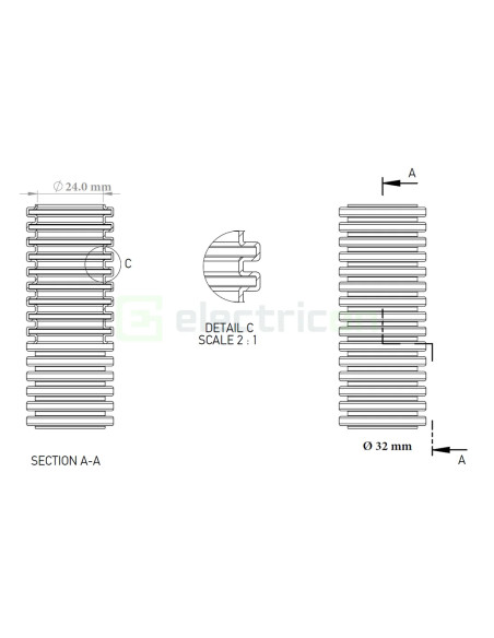 Copex tub flexibil Kouvidis MEDIFLEX IAS 32mm 750N gri 25m 2002032