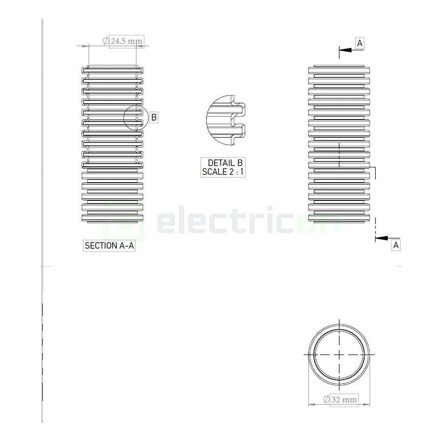 Copex protecție flexibil Kouvidis SIFLEX IAS 32mm 320N gri 25m 2003032