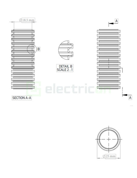 Copex protecție flexibil Kouvidis SIFLEX IAS 25mm 320N gri 50m 2003925