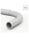 Cot PVC 90 grade pentru copex - tub rigid - Ø25 mm - 1250N - gri - fără halogeni - Kouvidis CONDUR HF IAS 4013025