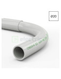 Cot PVC 90 grade pentru copex - tub rigid - Ø20 mm - 1250N - gri - fără halogeni - Kouvidis CONDUR HF IAS 4013020