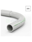 Cot PVC 90 grade pentru copex - tub rigid - Ø16 mm - 1250N - gri - fără halogeni - Kouvidis CONDUR HF IAS 4013016