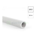 Copex - tub riflat - PVC Ø63 mm - 20 metri - 750N protecție antimicrobiană - alb ignifug - Kouvidis - MEDIFLEX AM - 2044163