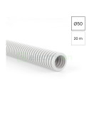 Copex - tub riflat - PVC Ø50 mm - 20 metri - 750N protecție antimicrobiană - alb ignifug - Kouvidis - MEDIFLEX AM - 2044150