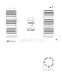 Copex tub flexibil MEDIFLEX AM 40mm 750N alb antimicrobian 20m 2044140 2
