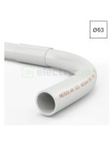Cot PVC 90 grade pentru copex - tub rigid - Ø63 mm - 750N - alb - Kouvidis MEDISOL AM 4344163