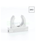Clemă montaj tub - copex - Ø63 mm - gama Medisol AM, alb, proprietăți anti-microbiene - Kouvidis 4144063