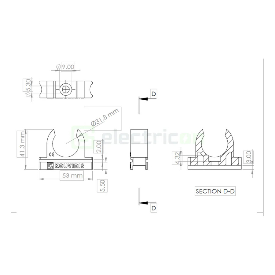 Clema montaj tub copex Kouvidis MEDISOL AM 32mm 4144032