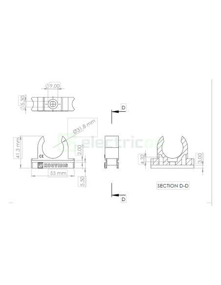 Clema montaj tub copex Kouvidis MEDISOL AM 32mm 4144032