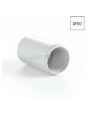 Conector tuburi - mufa imbinare Ø50 mm - gama MEDISOL AM, alb, proprietăți anti-microbiene - Kouvidis 4244050