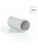 Conector tuburi - mufa imbinare Ø40 mm - gama MEDISOL AM, alb, proprietăți anti-microbiene - Kouvidis 4244040