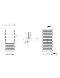 Copex tub flexibil Geonflex ISR 90mm cu sondă 50m negru-verde 2043090 2