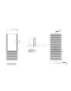 Geosub tub flexibil cu sondă Kouvidis 110mm 450N negru-rosu rola 50m 2047110 2