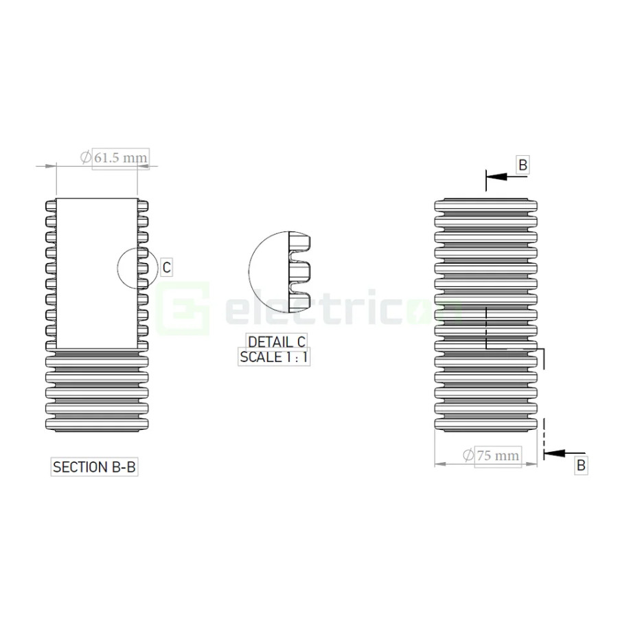 Copex tub flexibil cu sondă Kouvidis GEOSUB ISR 75mm 450N rola 50m 2047075