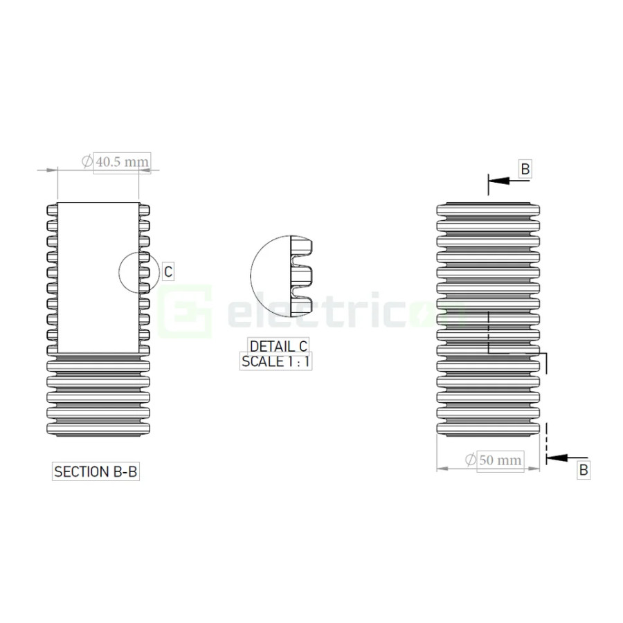 Copex tub flexibil cu sondă Kouvidis GEOSUB ISR 50mm 450N rola 50m 2047050