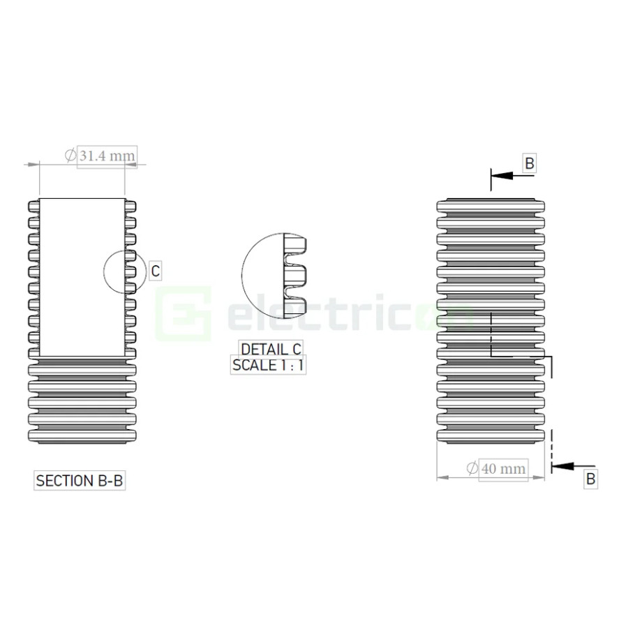 Copex tub flexibil cu sondă Kouvidis GEOSUB ISR 40mm 450N rola 50m 2047040
