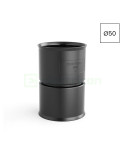 Conector tuburi - mufa imbinare Ø50 mm - pentru instalații îngropate, negru - Kouvidis 6101050