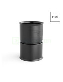 Conector tuburi - mufa imbinare Ø75 mm - pentru instalații îngropate, negru - Kouvidis 6101075