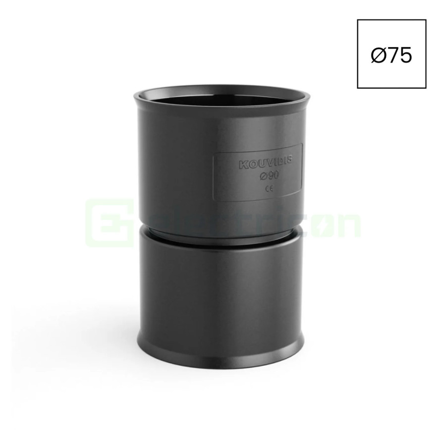 Mufa cuplaj copex-uri Kouvidis negru 75mm 6101075