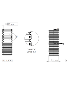 Copex tub flexibil Kouvidis DUROFLEX PLUS ISR 32mm 750N negru-roșu 25m 2050032 2