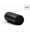 Conector tuburi - mufa imbinare Ø20 mm - gama DUROSOL/DUROFLEX PLUS, negru, rezistență impact - Kouvidis 4047020