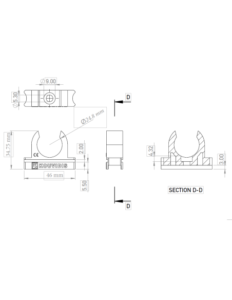 Clemă copex-uri Kouvidis DUROSOL DUROFLEX 25mm 4049025