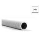 Copex - tub riflat - PVC Ø32 mm - 25 metri - 320N - gri ignifug - Kouvidis - SIFLEX PLUS - 2065032