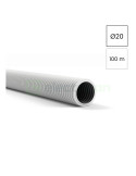 Copex - tub riflat - PVC Ø20 mm - 100 metri - 750N - gri ignifug - Kouvidis - MEDIFLEX PLUS ISR - 2052020