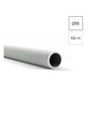 Copex - tub riflat - PVC Ø16 mm - 100 metri - 750N - gri ignifug - Kouvidis - MEDIFLEX PLUS ISR - 2052016