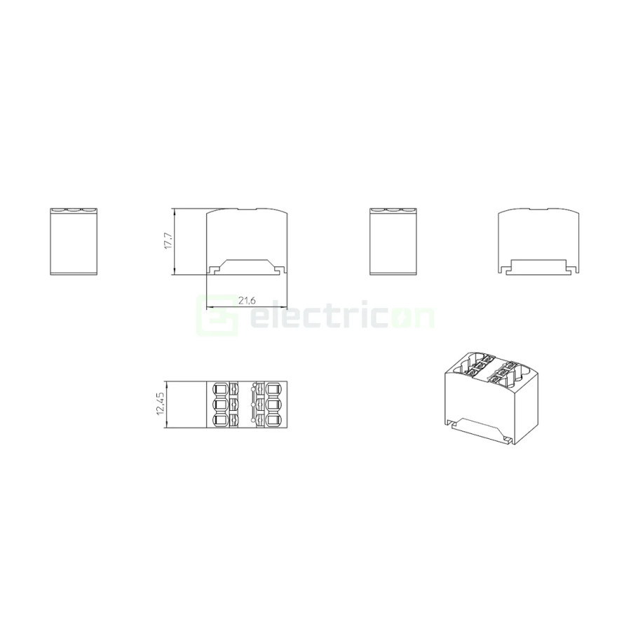 Bloc distributie PTFIX 6x1.5 negru Phoenix Contact 3002781
