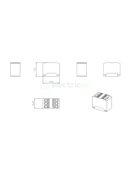 Bloc distributie PTFIX 6x1.5 albastru Phoenix Contact 3002761
