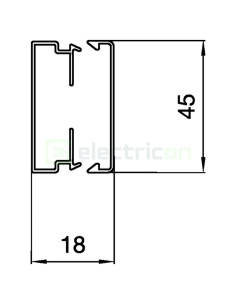 Canal cablare PVC 18x45 alb Hager LF1804509016 compact 2