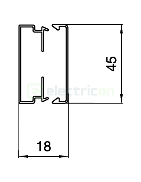 Canal cablu PVC 18x45mm alb Hager LF1804509016