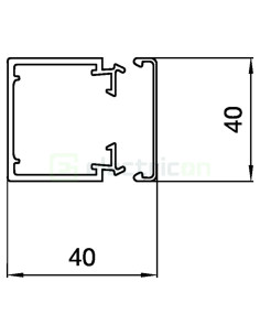 Canal cablare PVC 40x40 alb Hager LF4004009016 cuplaje 2