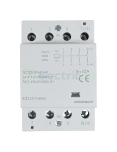 Contactor modular 63A 4NO 230V Schrack Amparo BZ326444ME putere ridicata