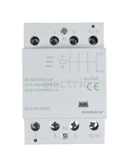 Contactor modular 63A 4NO 230V Schrack Amparo BZ326444ME putere ridicata