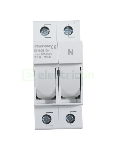 Soclu fuzibil CH 10x38 32A 1P+N Schrack IS506104-A